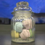 Glazen Klassieke Snoep Potten - Verticale Ribbels