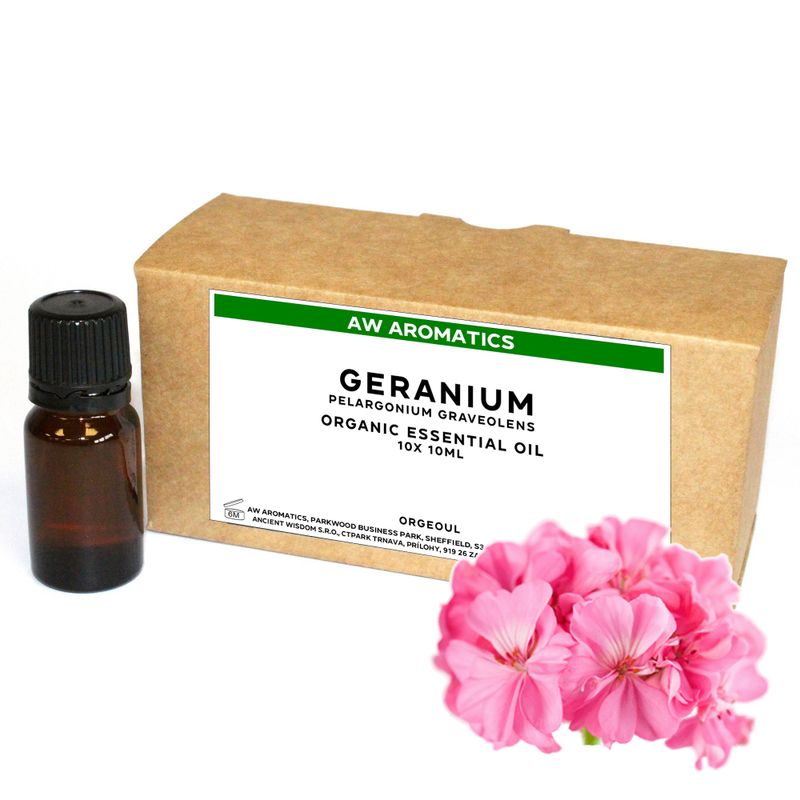 Geranium Biologische Essentiële Olie 10ml - ONGELABELD
