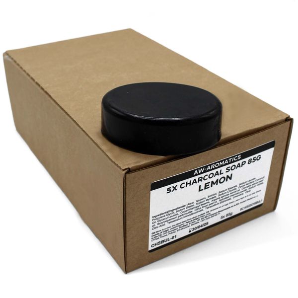 Houtskool Zeep 85g - Citroen - Wit label