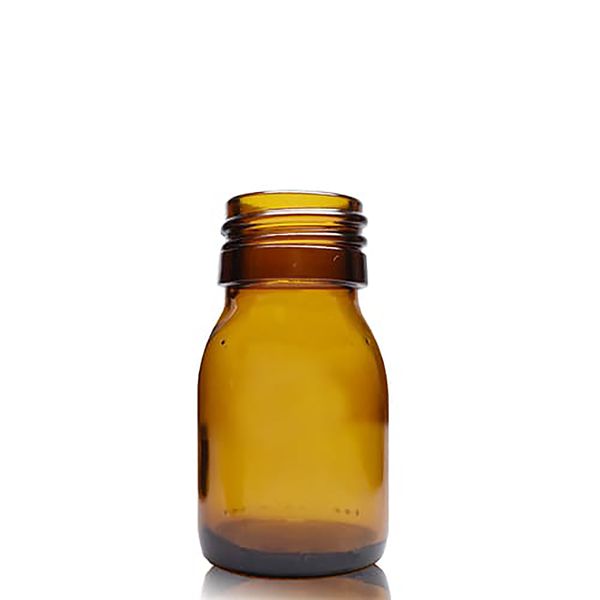 30ml Amber Glazen Medicijnfles - Zonder Dop