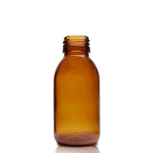 100ml Amber Glazen Medicijnfles - Zonder Dop