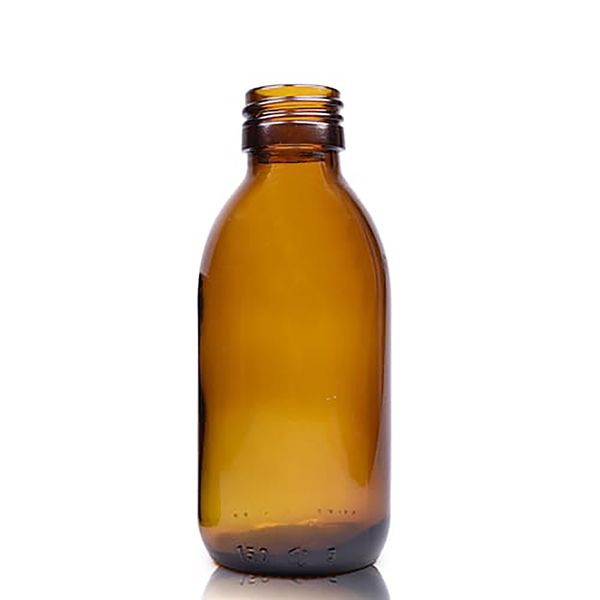 150ml Amber Glazen Medicijnfles - Zonder Dop