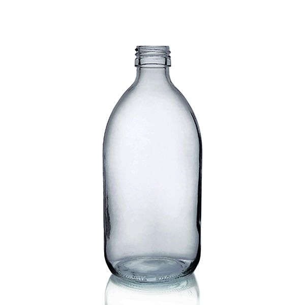 250ml Gerookt Grijs Glazen Medicijnfles - Zonder Dop