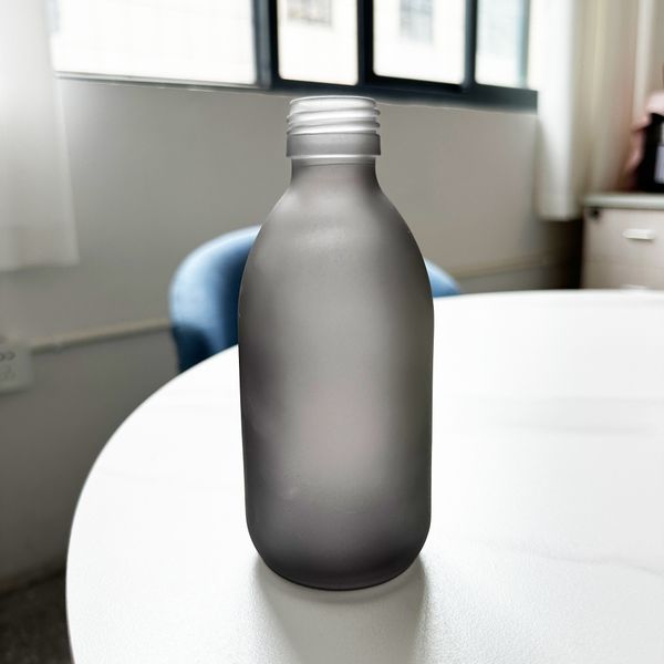 300ml Grijs Geëmailleerd Glazen Medicijnfles - Zonder Dop