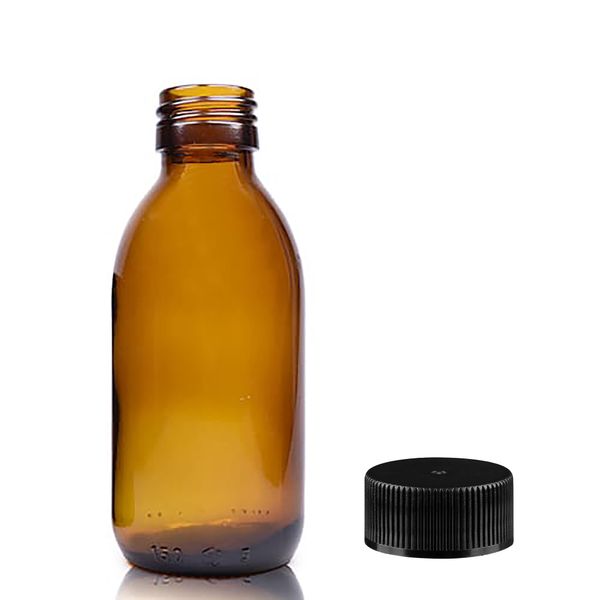 150ml Amber Glazen Medicijnfles - Zonder Dop