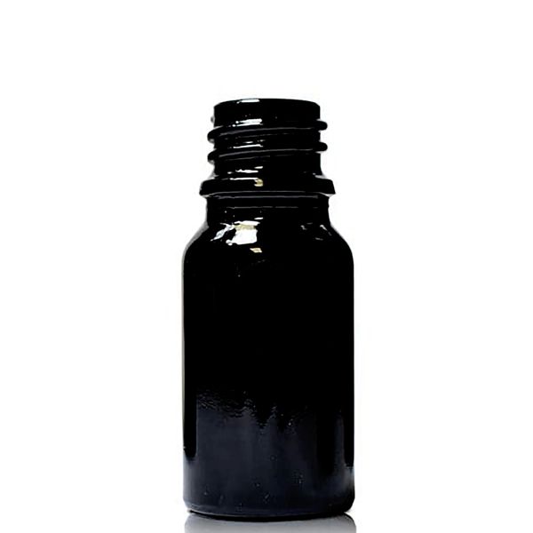 10ml Zwarte Glazen Druppelfles - Zonder Dop