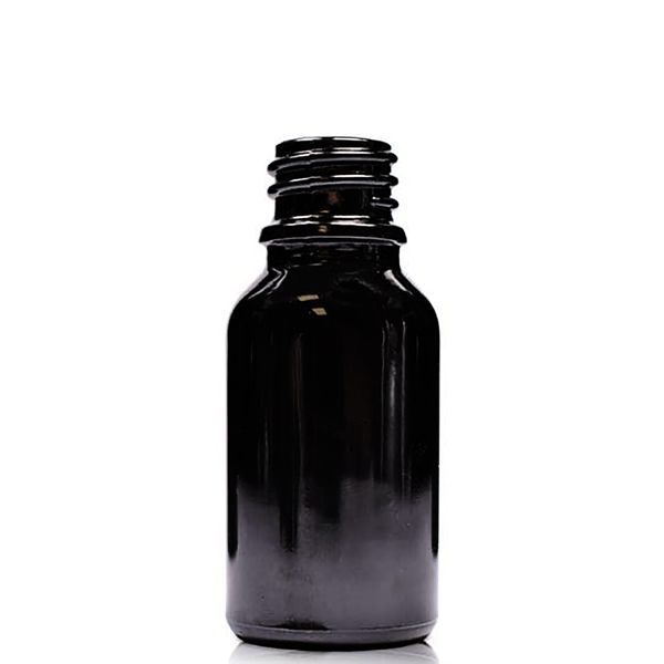 15ml Zwarte Glazen Druppelfles - Zonder Dop