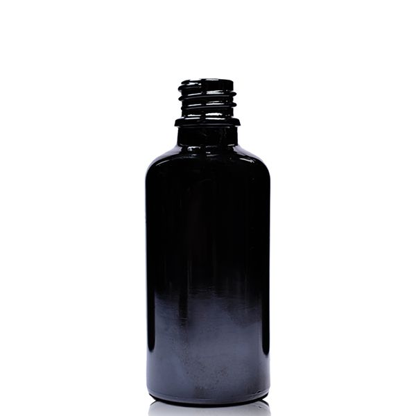 30ml Zwarte Glazen Druppelfles - Zonder Dop