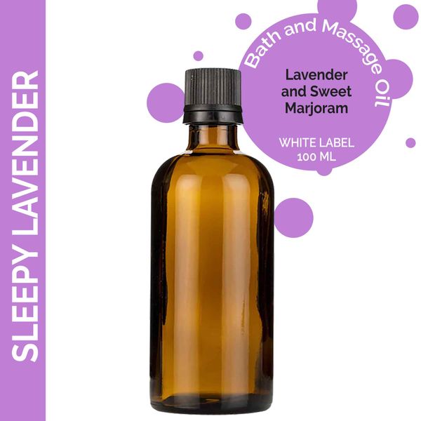 Slaperige Lavendel Massage olie 100ml - Wit Label