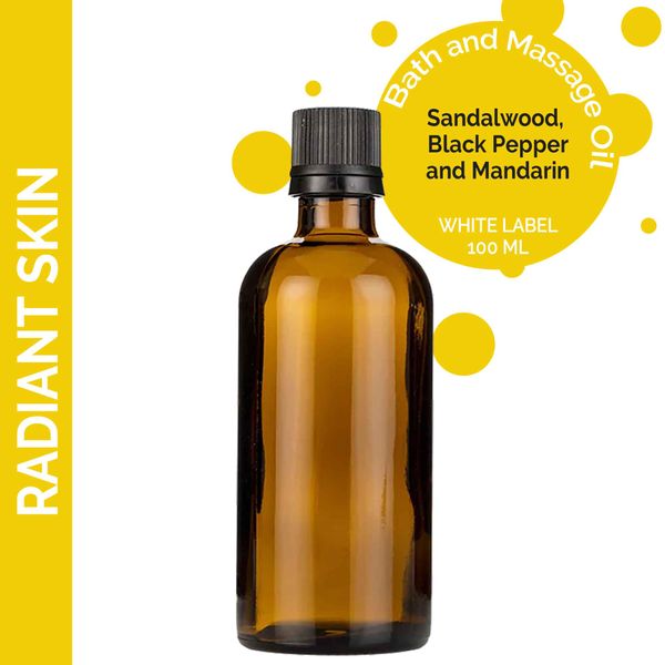 Sandelhout Gloed Massage olie 100ml - Wit Label