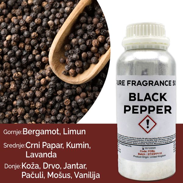 Zwarte Peper Puur Geur olie- 500ml