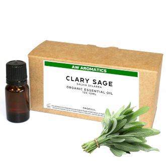 Clary Salie Biologische Essentiële Olie 10ml - ONGELABELD