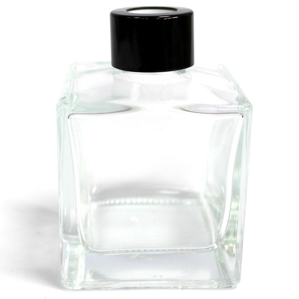 Glazen Diffusie Fles met Dop - Vierkant 200ml - Kleur Transparant