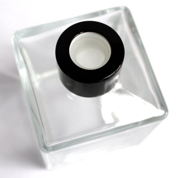 Glazen Diffusie Fles met Dop - Vierkant 200ml - Kleur Transparant