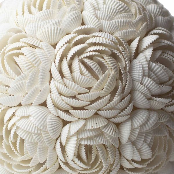 Boho Zeeschelp Lamp - Rozekleurige Wereldbol - 20cm