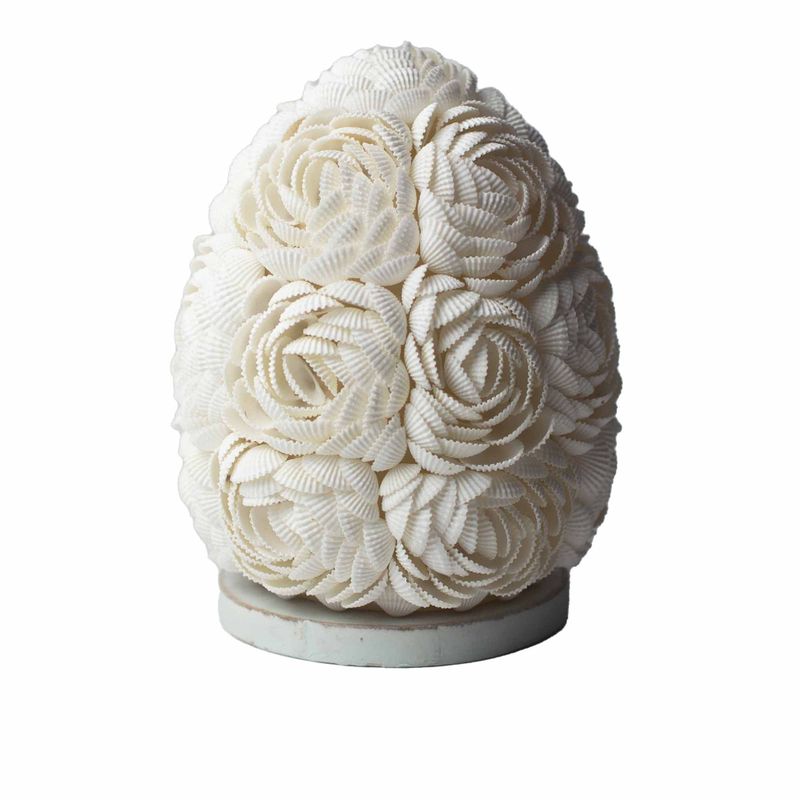 Boho Zeeschelp Lamp - Rozekleurige Ovaal - 15cm