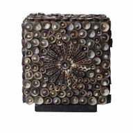 Boho Schelpenlamp - Chocolade Twist Vierkant - 15 cm
