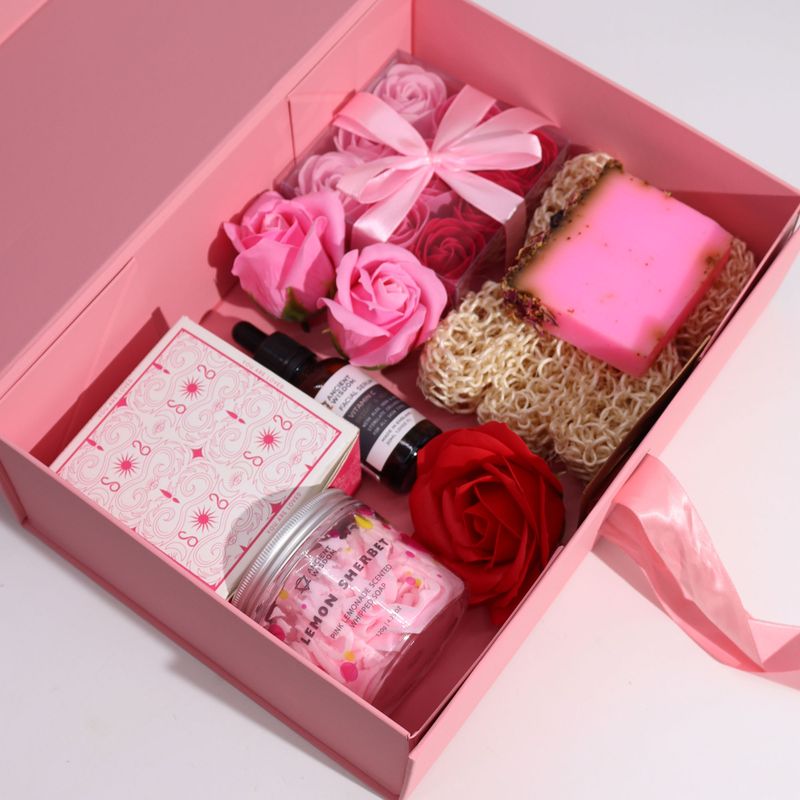 Plat Verpakte Cadeaubox - Groot (28.2x20.2x9.2cm) - Zwart