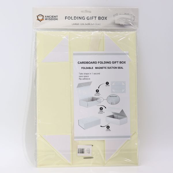Plat Verpakte Cadeaubox - Groot (28.2x20.2x9.2cm) - Ivoor