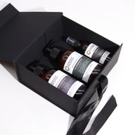 Plat Verpakte Cadeaubox - Medium Vierkant.(20x18.2x8cm) - Zwart