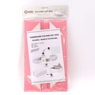 Plat Verpakte Cadeaubox - Medium Vierkant. (20x18.2x8cm) - Roze