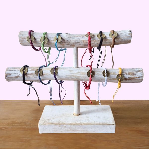 Handgemaakte Vriendschapsarmbanden - Geluksvrienden Feng Shui Munt (assortiment)