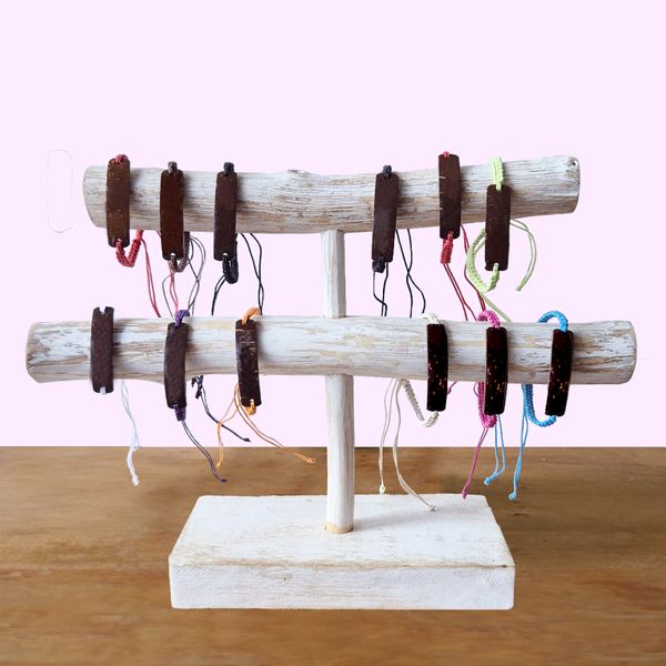 Handgemaakte Vriendschapsarmbanden - Onbedrukt Klaar voor Custom Kokosnoot (assortiment)
