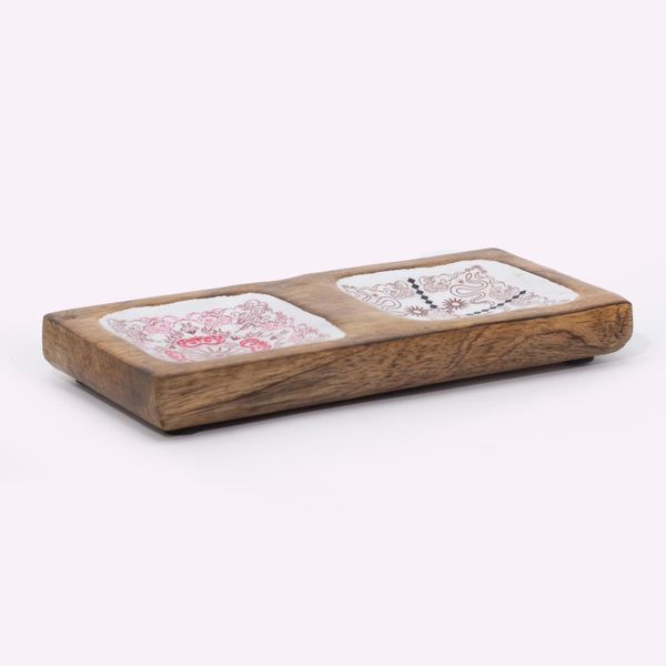 Dubbel Sieradenbakje 20x10x2,5 cm - HOP HARE
