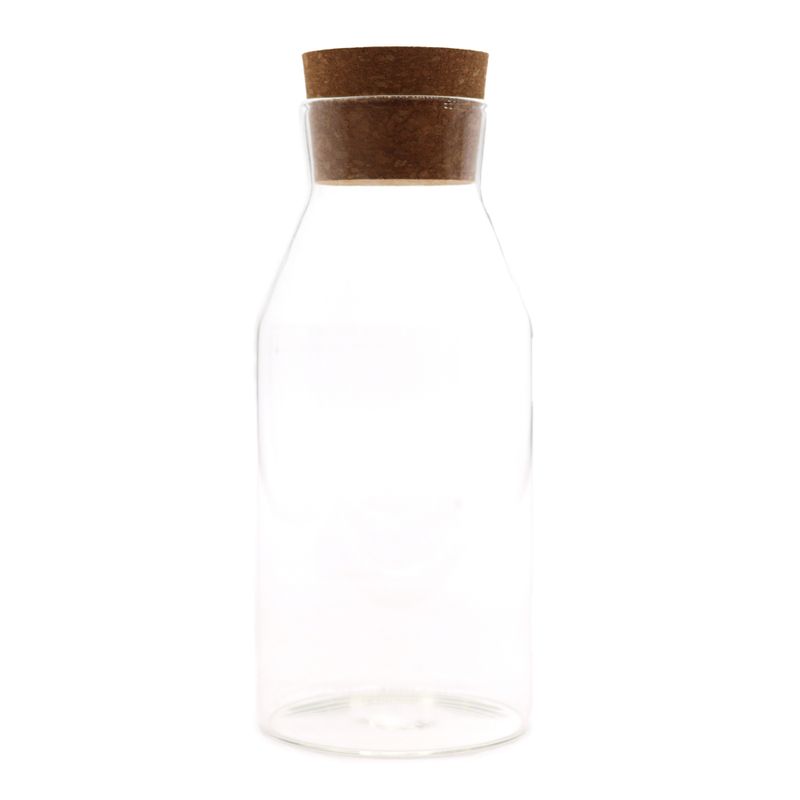 Cottage Kurk Glazen Pot - Helder - 20cm