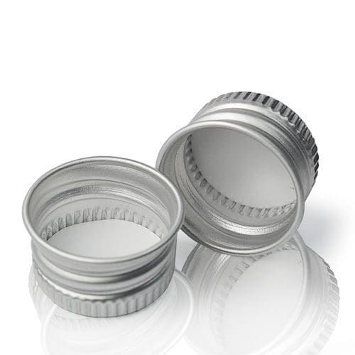 Dop voor Glazen Pipetfles – Aluminium Zilver