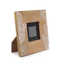 Kleine Mangohouten Fotolijst (voor 10x15cm) 20x20x2cm - Hansa - Wit