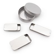 Schuifdeksel Mini Blikdispenser - 20g (7x4,2x1,5cm)