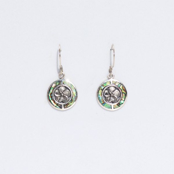 Schelp & Zilveren Oorbellen – Frangipani – Abalone
