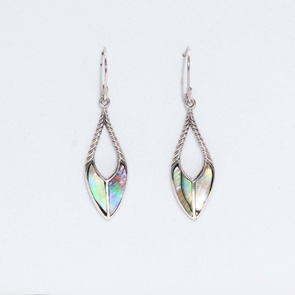Schelp & Zilveren Oorbellen – Speerpunt – Abalone