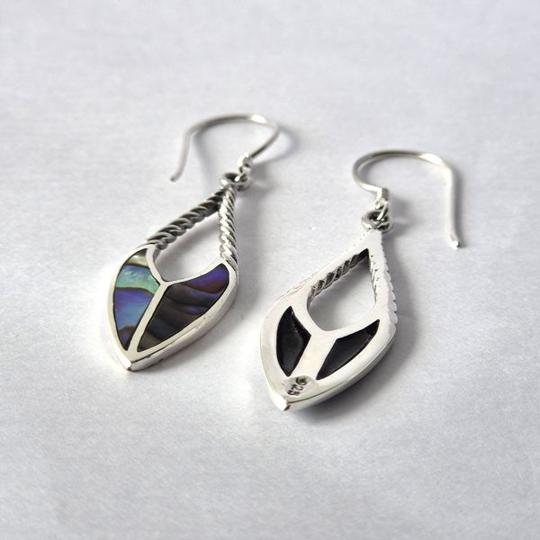 Schelp & Zilveren Oorbellen – Speerpunt – Abalone