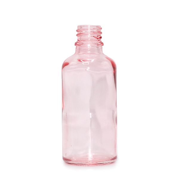 50ml Roze Roze Glazen Pipetfles - Zonder Dop