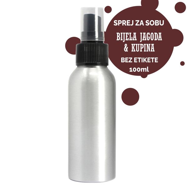 100ml Roomspray - Witte Aardbei & Braam - Witte Label