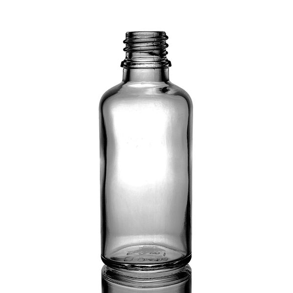 50ml Rookgrijze Glazen Pipetfles – Zonder Dop