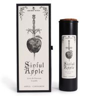 Sinful Apple oude heks rituele kaars en bijpassende geschenkdoos, vooraanzicht