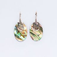 Zilveren Oorbellen - Abalone - Flip Flops
