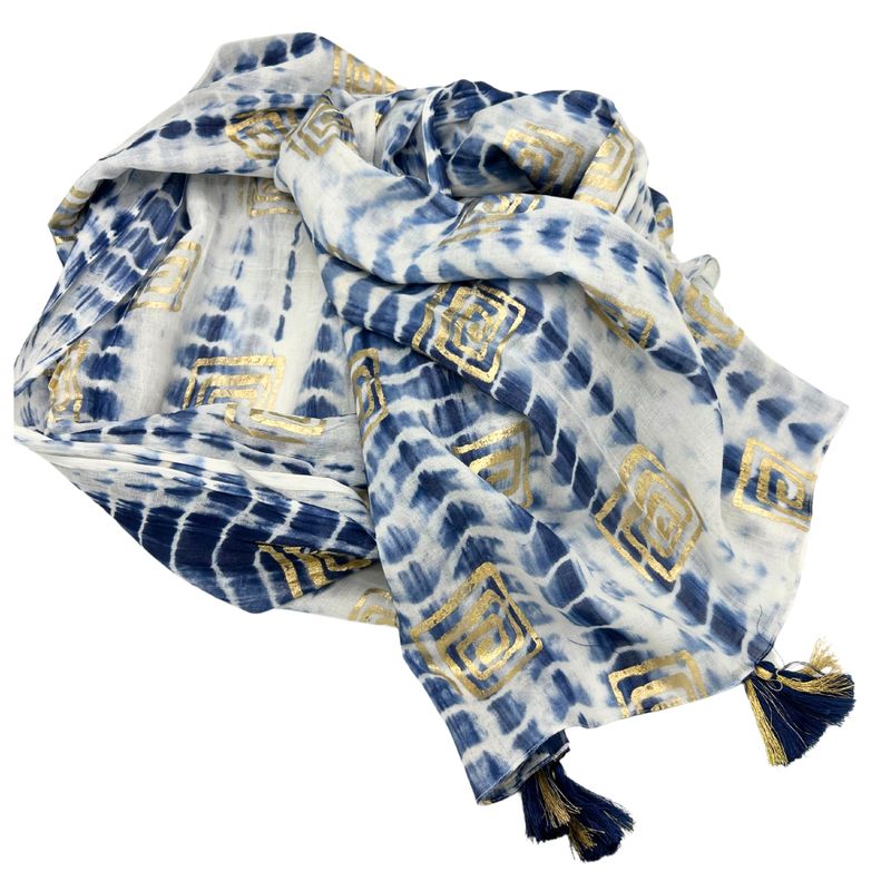 Pario - Blauwe Tie Dye & Blokprint