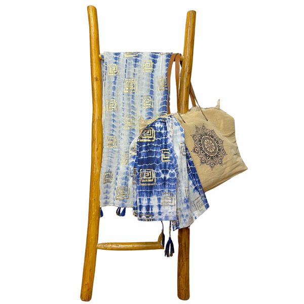 Pario - Blauwe Tie Dye & Blokprint