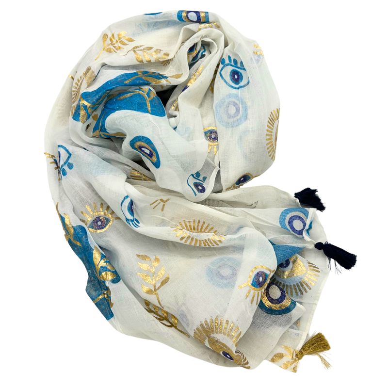 Pario - Wit, Blauw & Goud Oog van Fatima Design