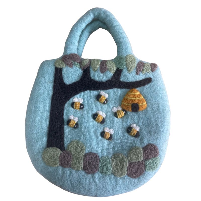 Boom en Bijenkorf Vilt Tas - 35x27cm