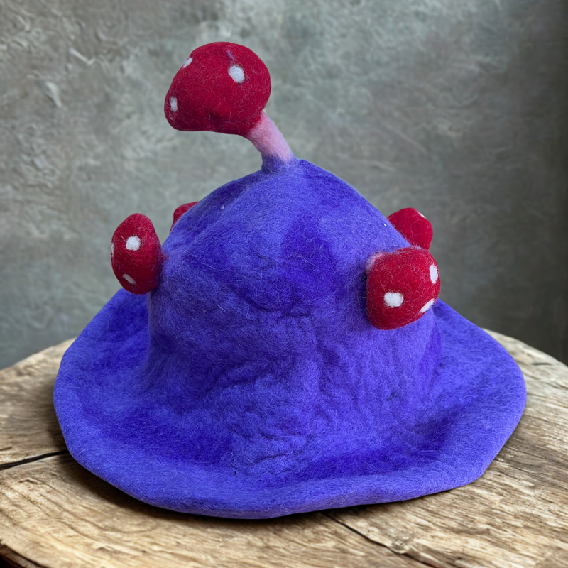 Felted Paddenstoelenhoed - Dromerige Paarse Nevel
