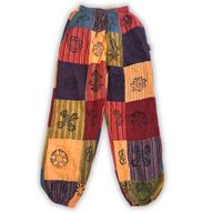 Nomad Sari - Paddestoelbroeken - Blockprint Designs - Oranje Tinten - S/M