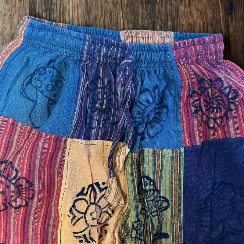 Nomad Sari - Paddestoelbroeken - Blockprint Designs - Oranje Tinten - S/M