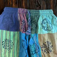 Nomad Sari - Paddestoelbroeken - Blockprint Designs - Groene Tinten - S/M