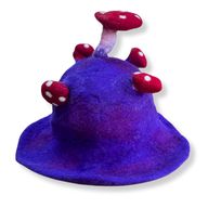 Felted Paddenstoelenhoed - Zeer Violet