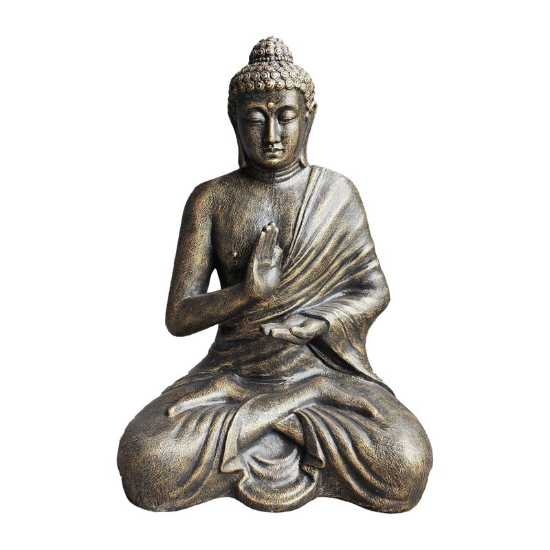 Grote Antiek Gouden Mediterende Boeddha in Stupa – 1,5 m